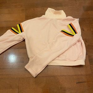 light pink cropped sweatshirt